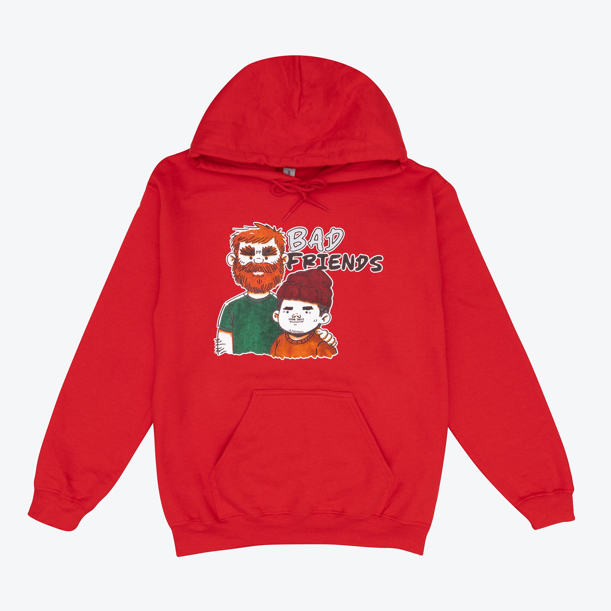 Bad Friends Hairy Red Hoodie